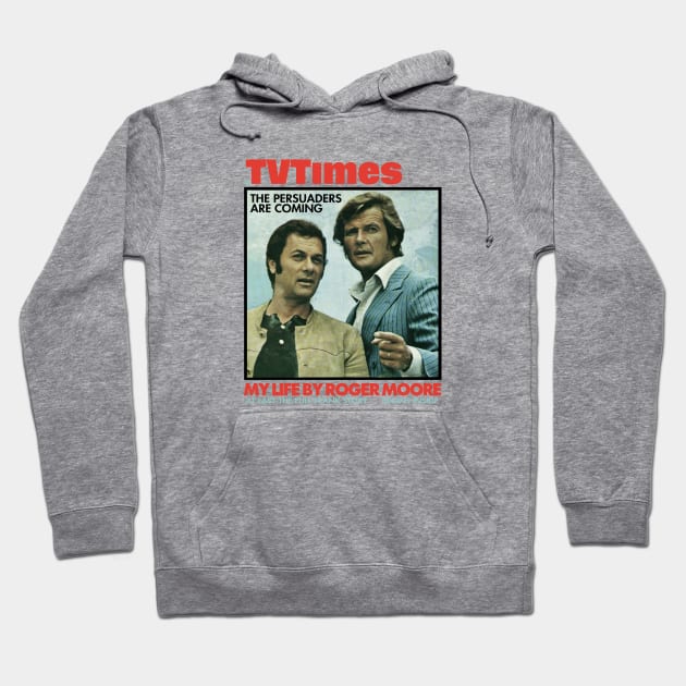 TV Times Tony Curtis Roger Moore Persuaders 1971 Cove Hoodie by CelestialCharmCrafts